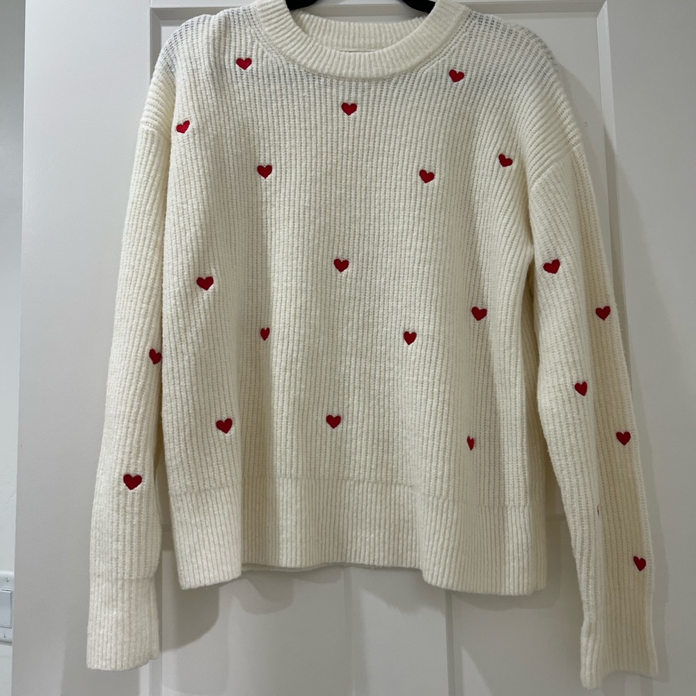 Mommy & Me Embroidered Heart Sweater Valentine’s Day set